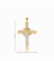 COLGANTE ORO BICOLOR 18KT CRUZ CONCRISTO