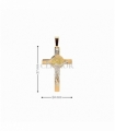 COLGANTE ORO BICOLOR 18KT CRUZ CONCRISTO