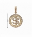 COLGANTE ORO 18KT DOLLAR CON CIRCONITAS