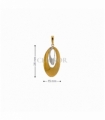 COLGANTE ORO BICOLOR 18KT OVALADO