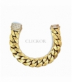 PULSERA CUBANA ORO 18KT GRECA CIRCONITAS