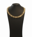 COLLAR REDONDO ORO 18KT MEDUSA GRECA