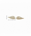 PENDIENTES ORO 18KT ALAS CIRCONITAS