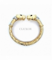 PULSERA BICOLOR ORO 18K PANTERA CIRCONIT