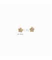 PENDIENTES ORO 18KT FLOR CIRCONITAS