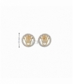 PENDIENTES ORO 18K CORONA CON CIRCONITAS