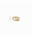 ANILLO ORO BICOLOR 18KT PANTERA CIRCONIT