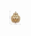 SELLO ORO 18KT LEON CON CORONA CIRCONITA