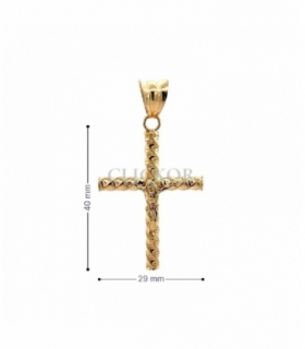 COLGANTE CRUZ CON CRISTO ORO 18KT