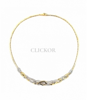 COLLAR ORO BICOLOR 18KT BRILLANTE