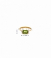 ANILLO ORO 18KT CIRCONITA VERDE