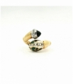 ANILLO ORO 18KT SERPIENTE ESMALTE HUECO