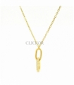 COLLAR ORO 18KT OVAL CIRCONITA