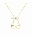 COLLAR ORO 18KT CORAZON INFINITO CIRCON