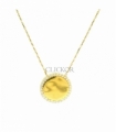 COLLAR ORO 18KT CHAPA CIRCONITA