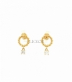 PENDIENTES ORO 18KT REDONDO BOLA CIRCON