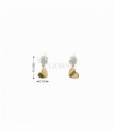 PENDIENTES BICOLOR ORO 18KT