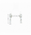 PENDIENTES ORO BLANCO 18KT CIRCONITA