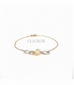 PULSERA BICOLOR ORO  18KT