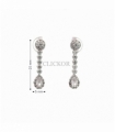 PENDIENTES ORO BLANCO 18KT CIRCONITAS