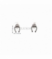 PENDIENTES ORO BLANCO 18KT HERRADURA CIR