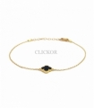 PULSERA ORO 18KT FLOR ONIX