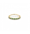 ANILLO ORO 18KT CON CIRCONITAS VERDES