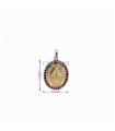 COLGANTE MEDALLA ORO 18KT CIRCONITA ROJO