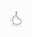 COLGANTE ORO BLANCO 18KT CORAZON CIRCON