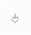 COLGANTE ORO BLANCO 18KT CORAZON CIRCON