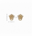 PENDIENTES ORO 18KT CORONA CIRCONITAS