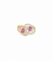 ANILLO ORO 18KT CIRCONIO FUCSIA