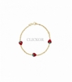 PULSERA BEBE FRESA DE ORO 18KT