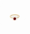 ANILLO ORO 18KT PIEDRA ROJA