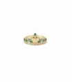 ANILLO ORO 18KT CIRCONITAS CORONA VERDE