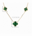 COLLAR ORO 18KT TREBOL DE JADE