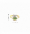 ANILLO ORO 18KT OSO CIRCONITAS VERDE