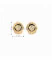 PENDIENTES ORO 18KT MEDUSA GRECA CIRCONI