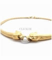 COLLAR ORO 18KT FELINOS CON CIRCONITAS