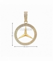 COLGANTE ORO 18KT MERCEDES CIRCONITAS