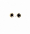 PENDIENTES ORO 18KT REDONDO ONIX CIRCONI