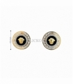 PENDIENTES ORO 18KT MEDUSA GRECA CIRCONI