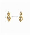 PENDIENTES BICOLOR ORO 18KT CIRCONITAS