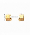 PENDIENTES ORO 18KT ANCHO MODERNO