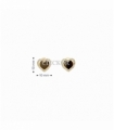 PENDIENTES ORO 18KT CORAZON CIRCONITAS