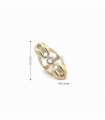 ANILLO ORO 18KT GRANO DE CAFE CIRCONITAS