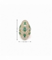 ANILLO ORO 18KT PIEDRAS VERDE CIRCONITAS