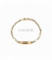 PULSERA BICOLOR ORO 18KT NO ME OLVIDES