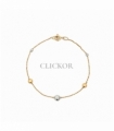 PULSERA BICOLOR ORO 18KT CON ESFERAS