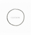 PULSERA ORO BLANCO 18KT CIRCONITAS NEGRA